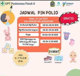 PEKAN IMUNISASI NASIONAL (PIN) POLIO DI KALURAHAN NGLANGGERAN